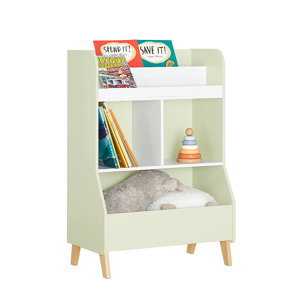 SoBuy KMB90-GR Étagère de Rangement Jouets pour Enfant, Étagère à Livres, Meuble de Rangement pour Chambre d’Enfants, Bibliot