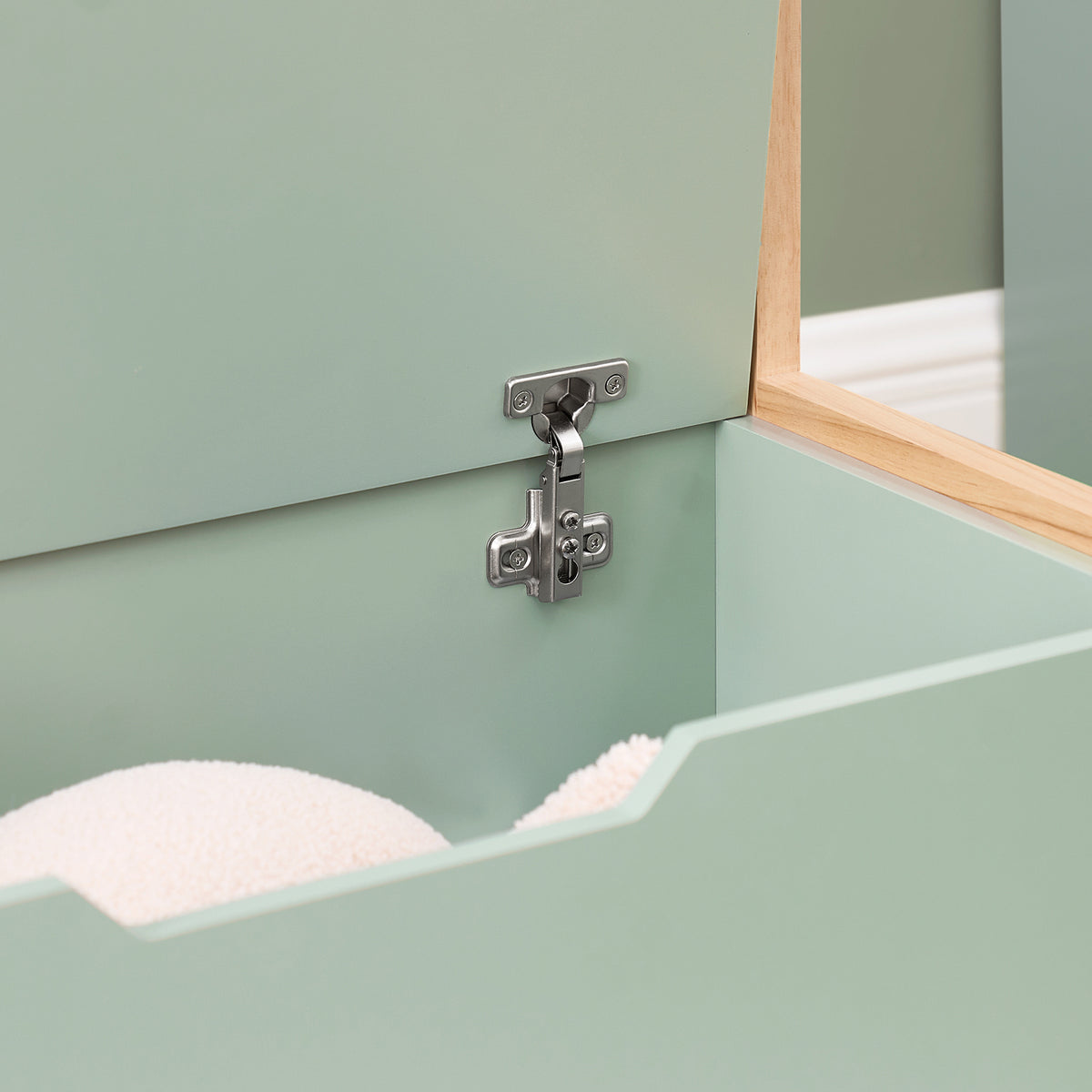 SoBuy KMB94-GR Banc Coffre à Jouet pour Enfants, Coffre de Rangement 2 en 1, Banc de Rangement avec Dossier pour Enfant