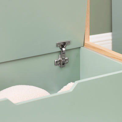 SoBuy KMB94-GR Banc Coffre à Jouet pour Enfants, Coffre de Rangement 2 en 1, Banc de Rangement avec Dossier pour Enfant