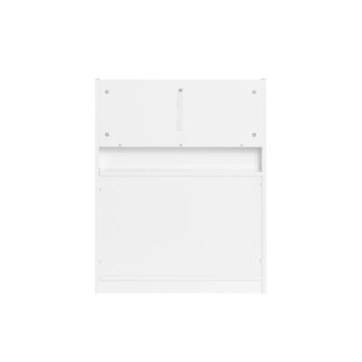 SoBuy KMB98-W Bibliothèque Enfants Étagère à Livres avec Porte Coulissante, Étagère pour Jouets