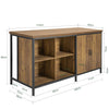SoBuy KNL01-F Insulă Centrală de Bucătărie Industrială 170 cm – Blat XXL, Bufet Bar Vintage