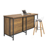SoBuy KNL01-F Insulă Centrală de Bucătărie Industrială 170 cm – Blat XXL, Bufet Bar Vintage