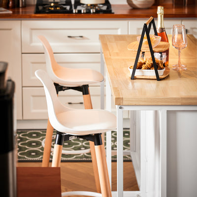 SoBuy KNL09-WN Dulap tip insulă centrală de bucătărie 3-în-1, bufet pentru sufragerie cu 4 compartimente deschise și dulap, mobilă de bucătărie 170x60x89 cm Alb