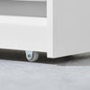 SoBuy NSR01-W Cărucior de Depozitare Slim cu 4 Roți, Etajeră Salvaspazio cu 4 Niveluri cu Bare Anti-Cădere, Unitate de Depozitare Compactă pentru Bucătărie, Baie, Produse de Înfrumusețare 60 x 18 x 82 cm