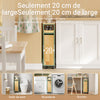 SoBuy NSR14-GR Desserte de Cuisine Étroite sur Roulettes – Porte et Tiroir, Rangement Gain de Place – 50×20×79 cm, Vert et Bois