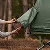 SoBuy OGS32-II-GR Pat de camping Cort de camping în aer liber cu cârlige pentru lampă și buzunare de depozitare pentru încălțăminte Pat de camping 3 în 1, practic