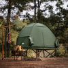 SoBuy OGS32-II-GR Pat de camping Cort de camping în aer liber cu cârlige pentru lampă și buzunare de depozitare pentru încălțăminte Pat de camping 3 în 1, practic
