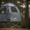SoBuy OGS32-II-HG Cort de camping în aer liber Cort individual cu cârlig pentru lampă și pungi pentru depozitarea încălțămintei, cort 3-în-1 pentru 1 persoană 193x160x86 cm