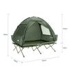 SoBuy OGS32-II-L-GR Cort de camping pentru exterior Cort dublu cu cârlig pentru lampă și genți de depozitare pentru încălțăminte Cort 3 în 1 pentru 2 persoane, 193x188x145 cm