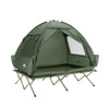 SoBuy OGS32-II-L-GR Cort de camping pentru exterior Cort dublu cu cârlig pentru lampă și genți de depozitare pentru încălțăminte Cort 3 în 1 pentru 2 persoane, 193x188x145 cm