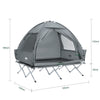 SoBuy OGS32-II-L-HG Cort de Camping în aer liber Cort dublu cu cârlig pentru lampă și genți de depozitare pentru pantofi Corturi 3-în-1 pentru 2 persoane, 193x188x145 cm