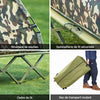SoBuy OGS32-L-TN Cort de camping 4 în 1 pliabil, cu pat supraînălțat, acoperiș, sac de dormit, saltea gonflabilă - 2 persoane - Ideal pentru drumeții, festivaluri și aer liber, L325xP145xH188 cm
