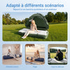 SoBuy Cort de camping în aer liber Corturi duble cu cârlig pentru lampă și genți de depozitare pentru încălțăminte Cort 3-în-1