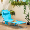 SoBuy OGS35-Bx2 Lot de 2 Transat Jardin Extérieur Pliable Bain de Soleil avec Oreiller Chaise Longue Relax avec Poche Latérale Mobilier de Jardin pour Terrasse Plage Piscine Noir 155x56x81 cm
