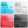 SoBuy OGS35-MIx2Lot de 2 Transat Jardin Extérieur Pliable Bain de Soleil avec Oreiller Chaise Longue Relax avec Poche Latérale Mobilier de Jardin pour Terrasse Plage Piscine Beige 155x56x81 cm