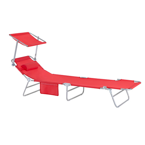 SoBuy Perna pliabilă pentru pernă de lei și acoperișul reglabil 4 colțuri de reclinare cu organizator roșu, OGS48-R