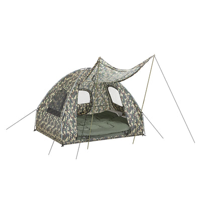 SoBuy OGS61-L-TN Tente Surélevée, Lit de Camping Pliable 3 en 1 avec Toit Anti-UV + Matelas Gonflable Intégré + Sac de Transp