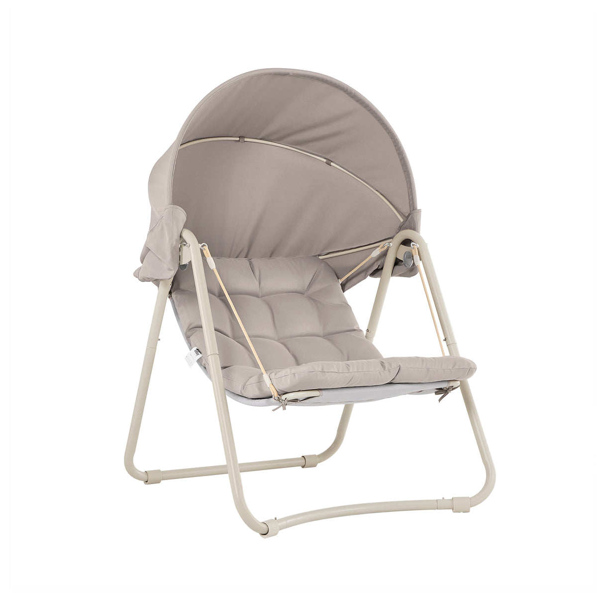 SoBuy OGS62-MI Fauteuil à Bascule Fauteuil Relax avec Parasol Ajustable pour Jardin et Balcon Hamac et Balancelle de Jardin C