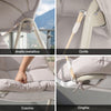 Sobuy SDA14-HG, gresie de gradina 15 bucati pardoseala exterioara imbinata gresie antiderapante pentru balcon si gradina gri 30,5x30,5x2 cm