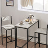 SoBuy OGT03-HG Set Masă Înaltă de Bucătărie 87 cm cu 2 Scaune de Bar – Mobilier Bar Compact Măsuță pentru Spații Mici, Balcon, Living sau Bucătărie – Stil Industrial Lemn și Metal