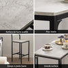 SoBuy OGT03-HG Set Masă Înaltă de Bucătărie 87 cm cu 2 Scaune de Bar – Mobilier Bar Compact Măsuță pentru Spații Mici, Balcon, Living sau Bucătărie – Stil Industrial Lemn și Metal