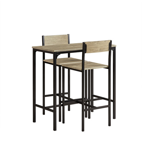 SoBuy Masă și scaune masă de masă din lemn de masă cu 2 scaune OGT03-N ITI