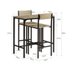 SoBuy OGT03-N Set Masă Înaltă de Bucătărie 87 cm cu 2 scaune de bar – Mobilier de Bar Compact Mese În Picioare pentru Spații Mici, Balcon, Living sau Bucătărie – Stil Industrial Lemn și Metal