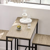 SoBuy OGT03-N Set Masă Înaltă de Bucătărie 87 cm cu 2 scaune de bar – Mobilier de Bar Compact Mese În Picioare pentru Spații Mici, Balcon, Living sau Bucătărie – Stil Industrial Lemn și Metal
