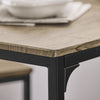 SoBuy OGT03-N Set Masă Înaltă de Bucătărie 87 cm cu 2 scaune de bar – Mobilier de Bar Compact Mese În Picioare pentru Spații Mici, Balcon, Living sau Bucătărie – Stil Industrial Lemn și Metal