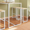 SoBuy OGT15-WN Masă Înaltă de Bar cu 4 Scaune de Bar, Set Masă de Bar de Bucătărie, Economie de Spațiu pentru Spații Mici, Masă Compactă pentru Bucătărie, Balcon sau Sufragerie 100x60x96cm