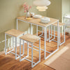 SoBuy Setați 5 masă și scaune masă masă înaltă bucătărie Ognt15-WW