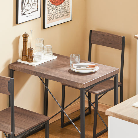 SoBuy Set de masă cu 2 scaune și scaune de bucătărie vintage l80*p50*a75 cm, OGT19-N