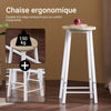 SoBuy OGT22-WN Set Masă + 4 Scaune de Bar Set Masă de Bar Bistro + 4 Scaune de Bar cu Suport pentru Picioare