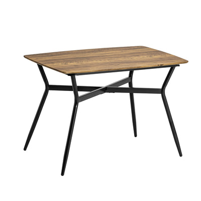 SoBuy OGT49-F Set masă de dining și 4 scaune Masă de bucătărie Set de 5 piese Cadru din oțel Masă