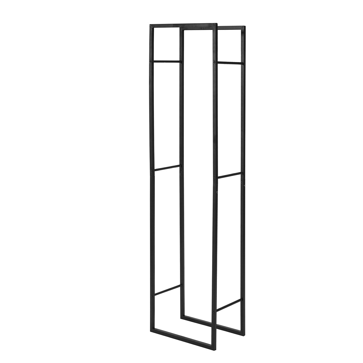 SoBuy SDA03-SCH Suport bușteni șemineu, suport solid pentru lemne de foc din metal, antracit, suport bușteni de mare capacitate, interior și exterior - 45 x 30 x 170 cm