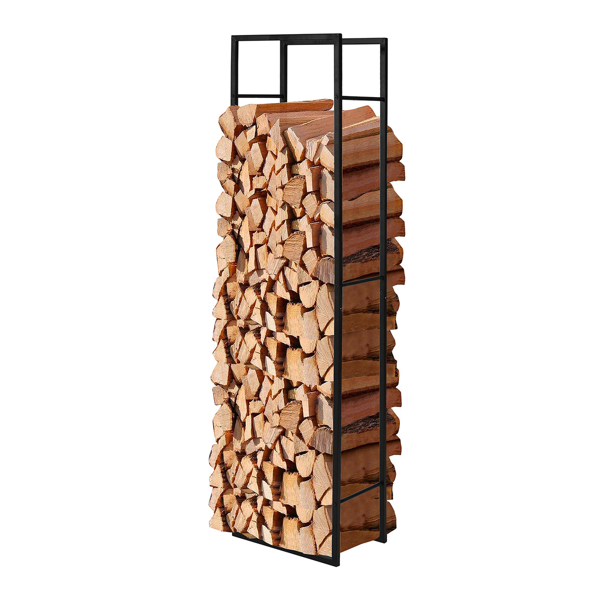 SoBuy SDA03-SCH Porte-Bûches de Cheminée Range-Bûches Solide en métal Support pour Bois de Chauffage Anthracite Range Bûches 