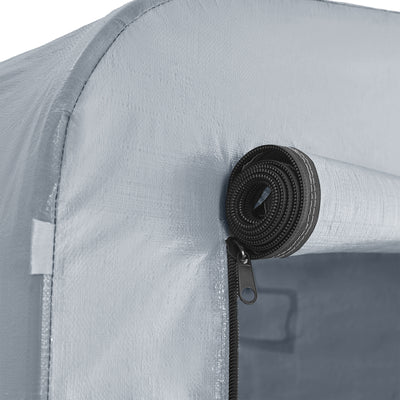 SoBuy SDA11-SIL Bâche pour Abri de Jardin Imperméable, pour Abri Vélo, Moto et Outils, Résistant à l’Humidité, Rangement Optimisé – L120×P176×H163 cm, Argent