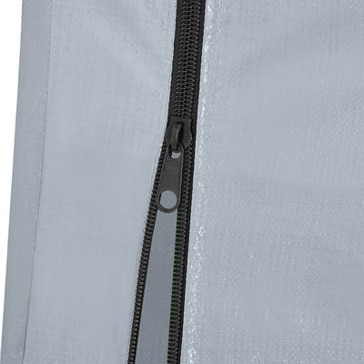 SoBuy SDA11-SIL Bâche pour Abri de Jardin Imperméable, pour Abri Vélo, Moto et Outils, Résistant à l’Humidité, Rangement Optimisé – L120×P176×H163 cm, Argent