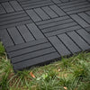 Sobuy SDA14-HG Dale de Terasa Exterioare, 15 Bucăți, Dale Clipsabile de Exterior, Placare pentru Balcon și Grădină, Gri 30.5x30.5x2 cm
