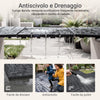 Sobuy SDA14-HG, gresie de gradina 15 bucati pardoseala exterioara imbinata gresie antiderapante pentru balcon si gradina gri 30,5x30,5x2 cm