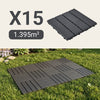 Sobuy SDA14-HG, gresie de gradina 15 bucati pardoseala exterioara imbinata gresie antiderapante pentru balcon si gradina gri 30,5x30,5x2 cm