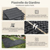 Sobuy SDA14-HG, gresie de gradina 15 bucati pardoseala exterioara imbinata gresie antiderapante pentru balcon si gradina gri 30,5x30,5x2 cm
