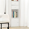 SoBuy STR10-W Dulap înalt pentru baie, Dulap de depozitare, Dulap de sine stătător cu 2 uși și 2 sertare, Alb 33x24x188cm
