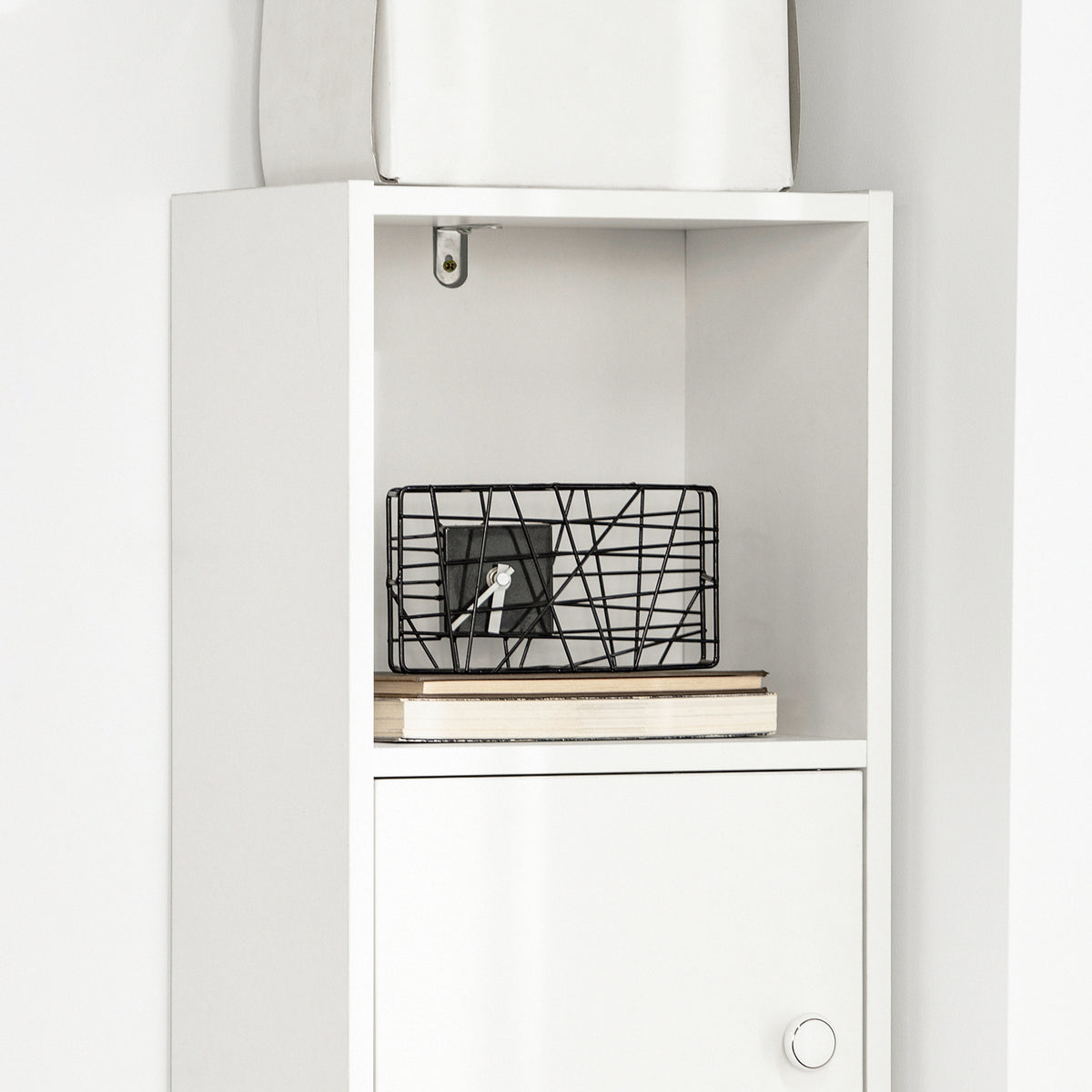 SoBuy STR10-W Meuble Colonne de Salle de Bain Armoire de Rangement Placard de Rangement Armoire sur Pied avec 2 Portes et 2 Tiroirs Blanc 33x24x188cm