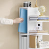SoBuy STR14-W Étagère Murale Blanche 5 Niveaux – Bibliothèque de Rangement à 5 Plateaux pour Bureau et Salon – 30×32,5×110,5 cm, Charge 45 kg