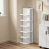 SoBuy STR14-W Étagère Murale Blanche 5 Niveaux – Bibliothèque de Rangement à 5 Plateaux pour Bureau et Salon – 30×32,5×110,5 cm, Charge 45 kg
