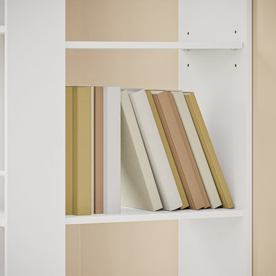 SoBuy STR15-W Étagère Blanche 4 Niveaux avec 3 Tiroirs – Meuble de Rangement Gain de Place pour Salon, Chambre, Cuisine ou Bureau, Bibliothèque Haute d'Angle 28 cm – 28×50×170 cm, Charge 58 kg