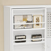 SoBuy STR16-W Armoire Murale Suspendue Blanche – Étagère Murale avec Panneau Perforé et Tableau Blanc pour Entrée, Bureau et Chambre – 70×25,1×70,2 cm, Charge 27 kg