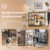 SoBuy SVW18-F Cărucior de Bucătărie cu Roți, Raft de Bucătărie, Cărucior de Servire, Mobilier de Depozitare Stil Industrial, Cadru Stabil din Oțel
