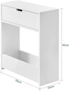 SoBuy BZR48-W Suport Hârtie Igienică, Dulap Toaletă WC, Mobilier de Baie, Dulap de Baie pe Picior